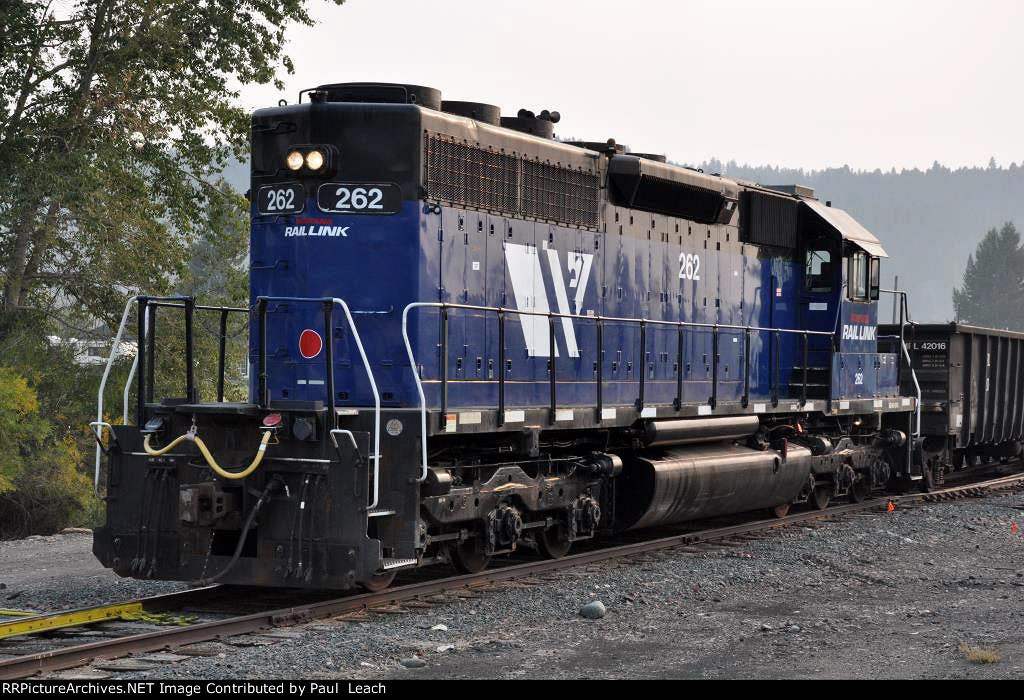 Work train backs down the spur